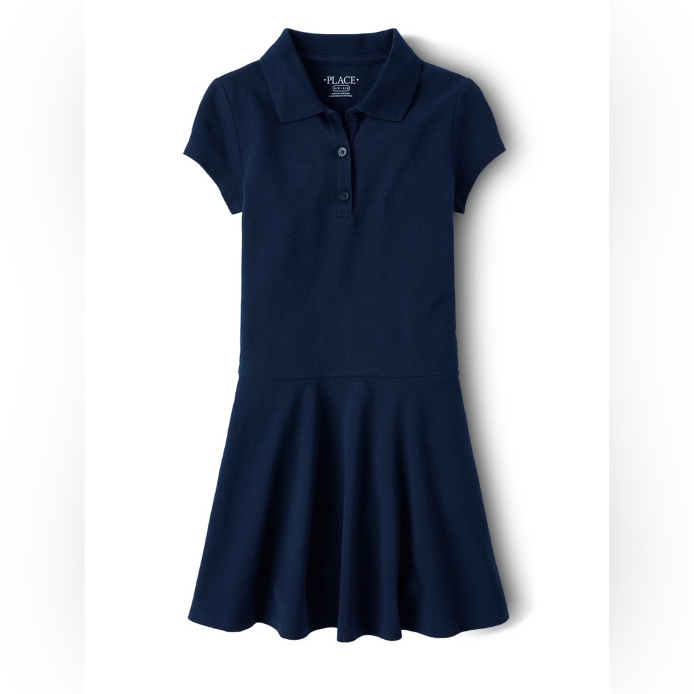 The Children's Place Navy Blue Polo Dress